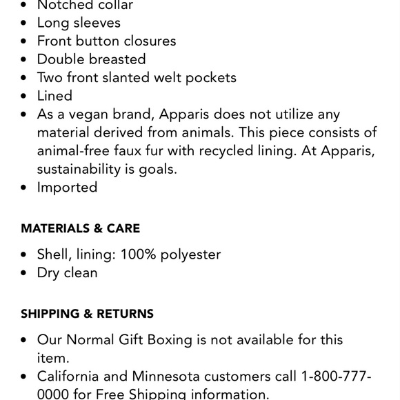 LIKE NEW! Apparis Daryna 2 Ivory Faux-Shearling Coat, Size M - Picture 4 of 4